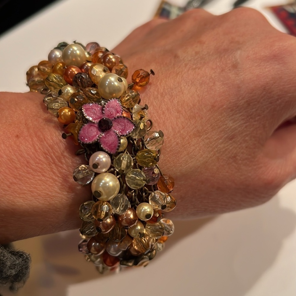 Woven Chain Soft Beaded Chunky Adjustable Bracelet
